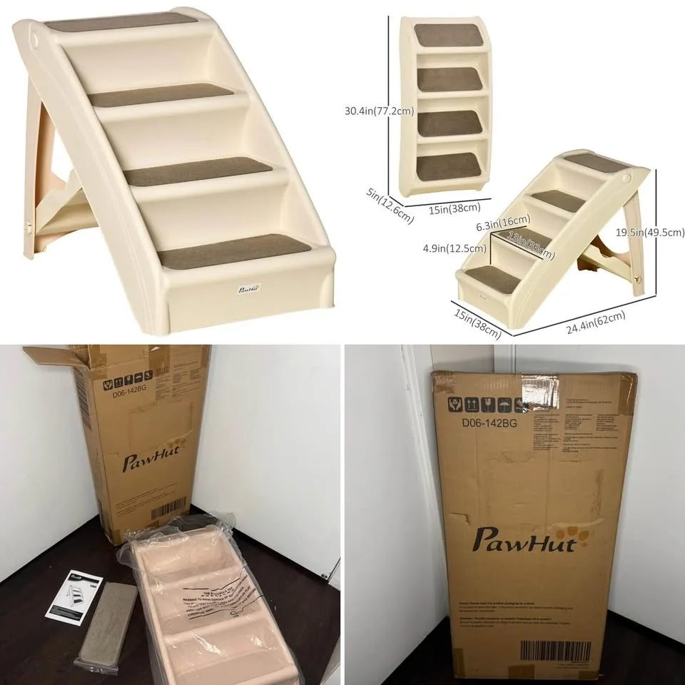 Brand New 19.5” Tall Foldable Dog Steps