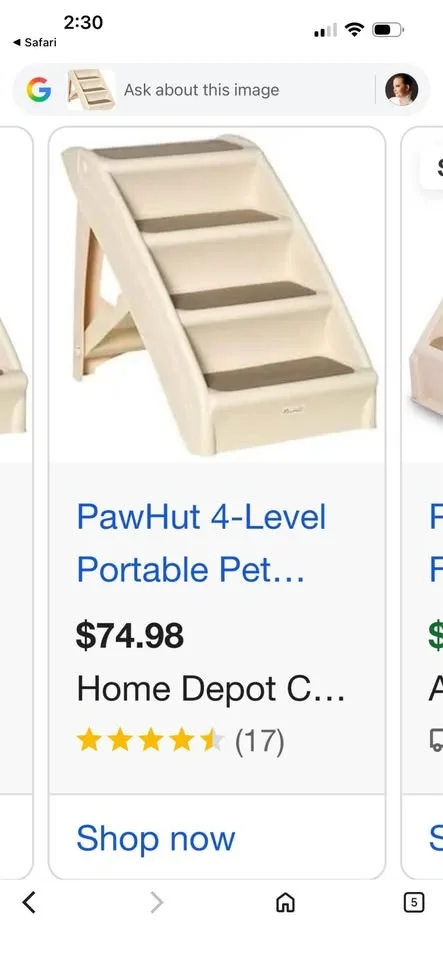 Brand New 19.5” Tall Foldable Dog Steps image indicator(10)