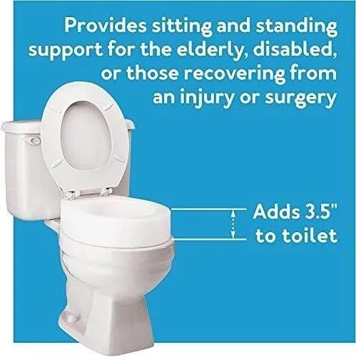 Brand New 3.5" Toilet Seat Riser - 300lbs Capacity image indicator(3)