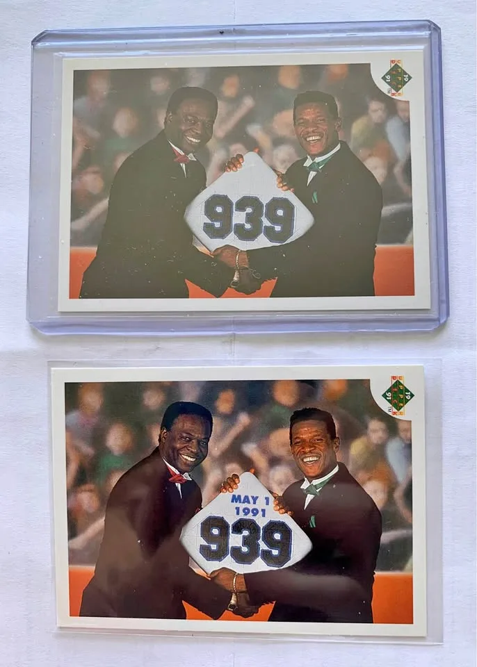 6 Rickey Henderson MLB Cards, 5 error cards thumbnail