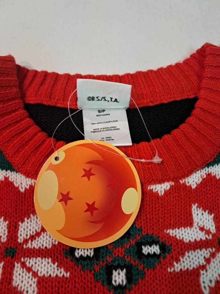 Ugly christmas sweater dragonball z goku DBZ size small - photo 4
