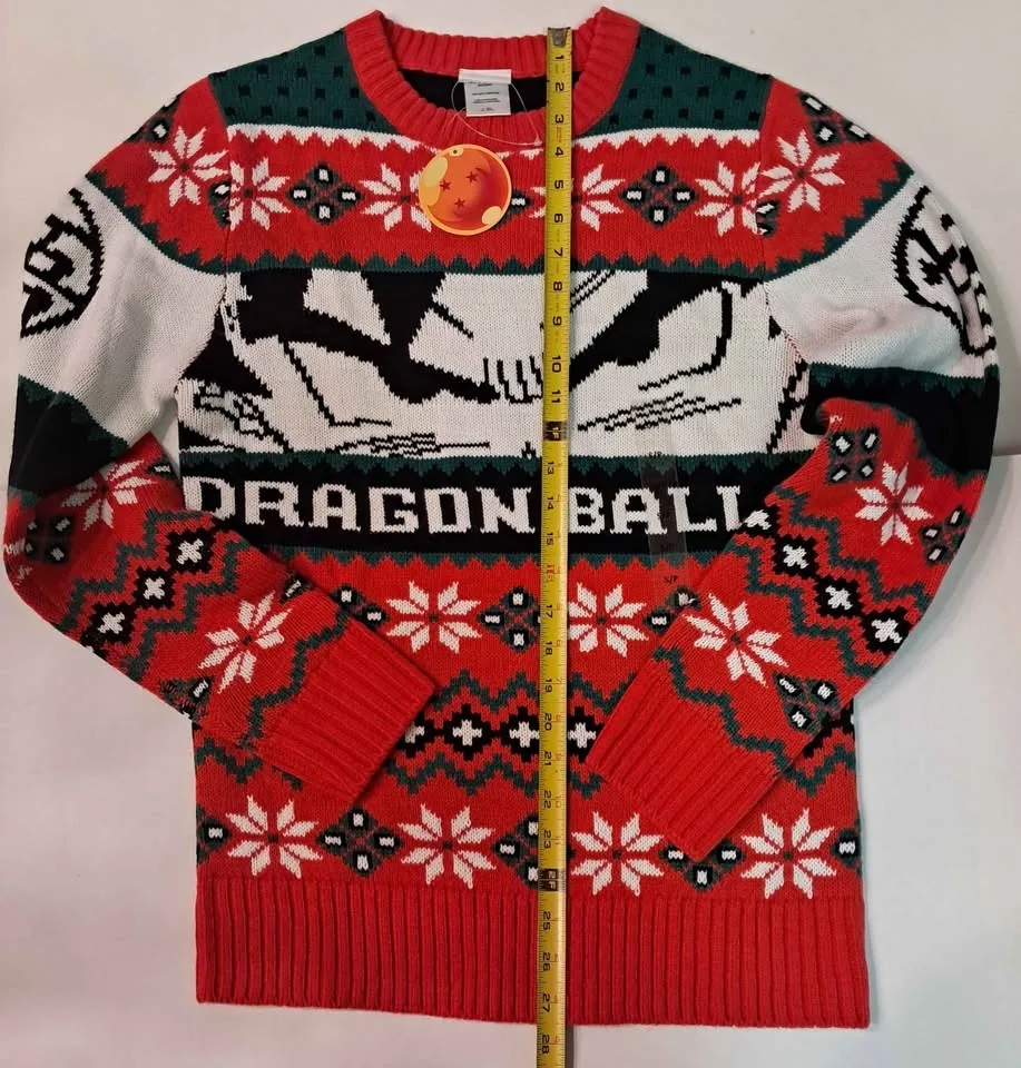 Ugly christmas sweater dragonball z goku DBZ size small image indicator(5)