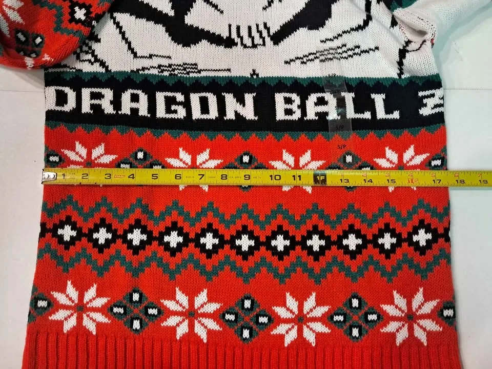 Ugly christmas sweater dragonball z goku DBZ size small image indicator(6)