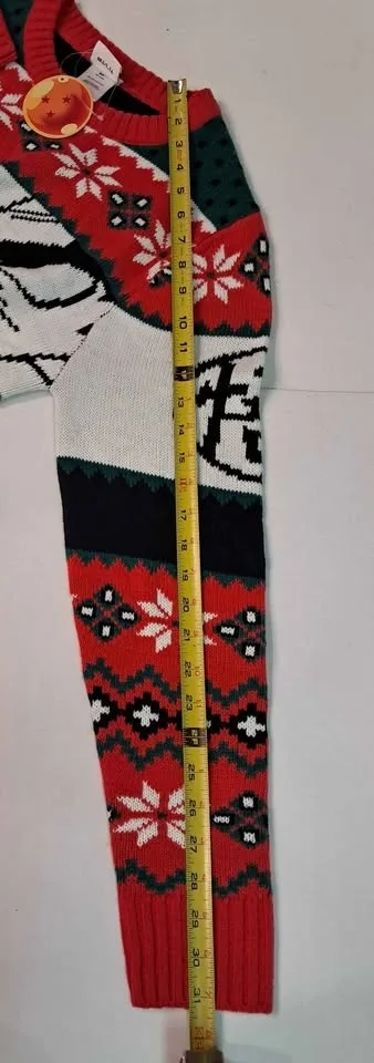 Ugly christmas sweater dragonball z goku DBZ size small image indicator(7)