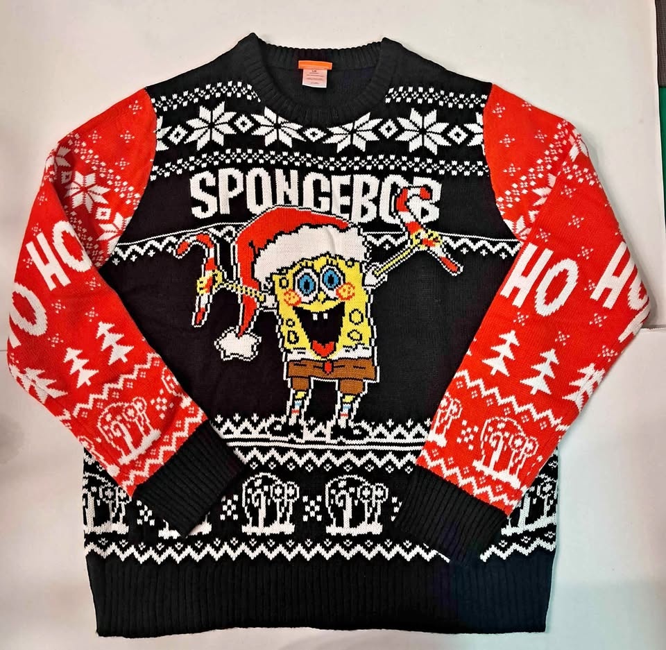 Ugly christmas SpongeBob sweater size large