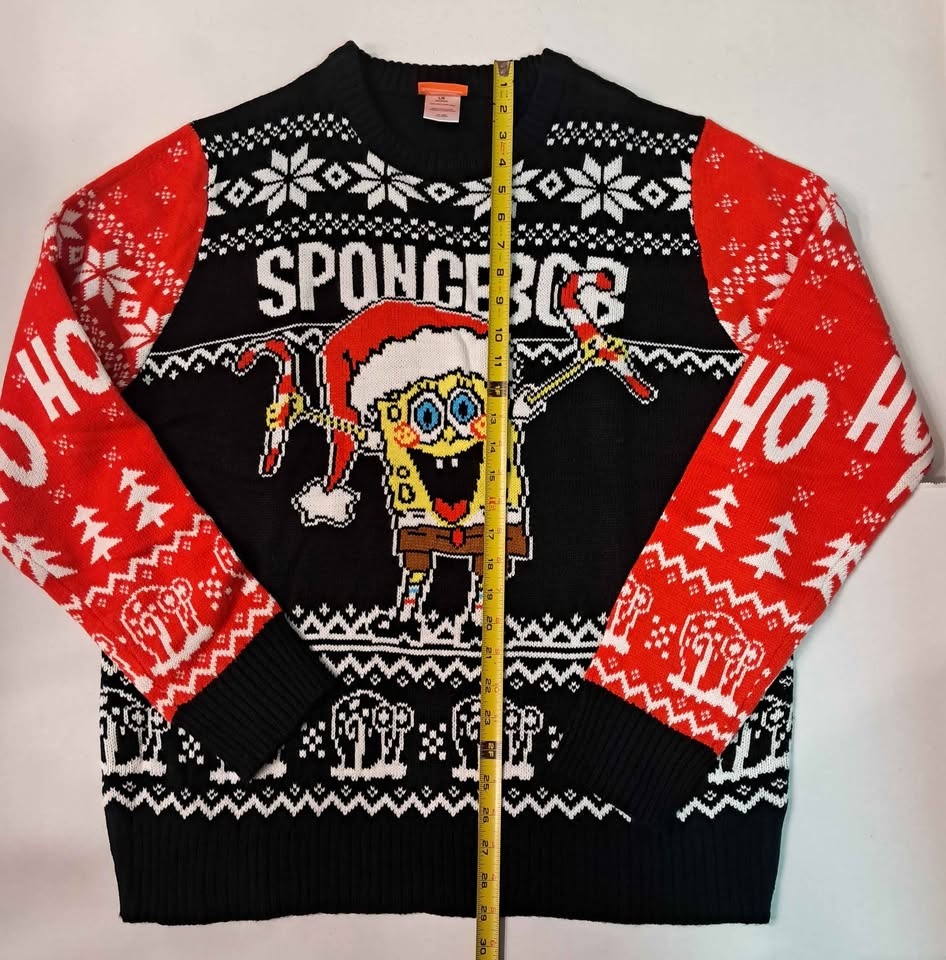 Ugly christmas SpongeBob sweater size large - photo 3