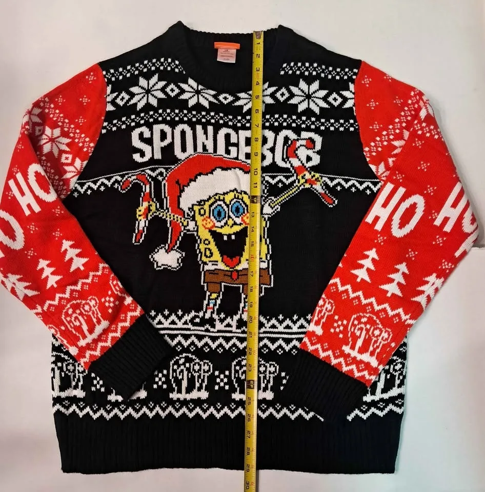 Ugly christmas SpongeBob sweater size large image indicator(3)