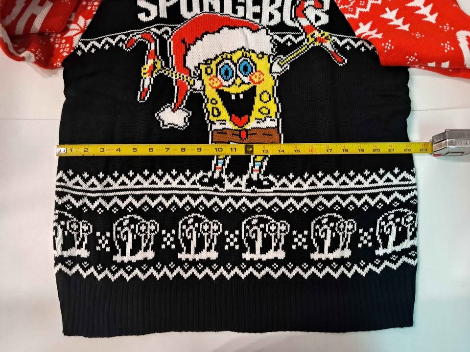 Ugly christmas SpongeBob sweater size large - photo 4