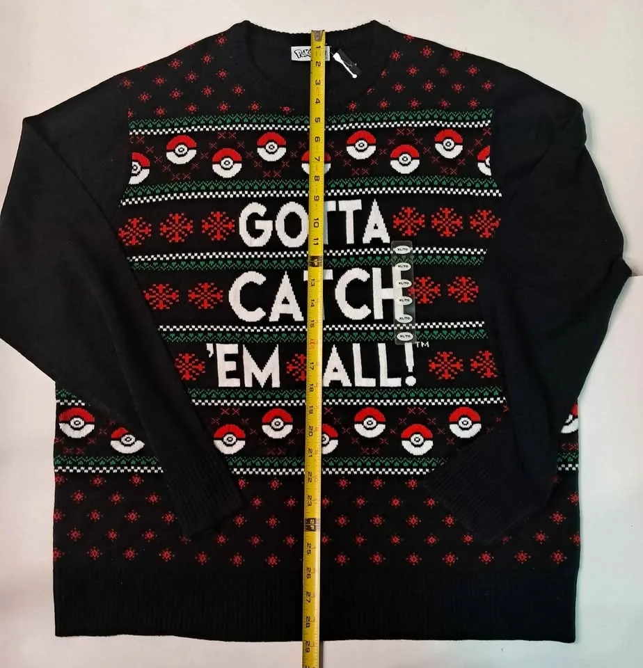 Ugly christmas sweater Pokémon gotta catch 'em all size xl image indicator(2)