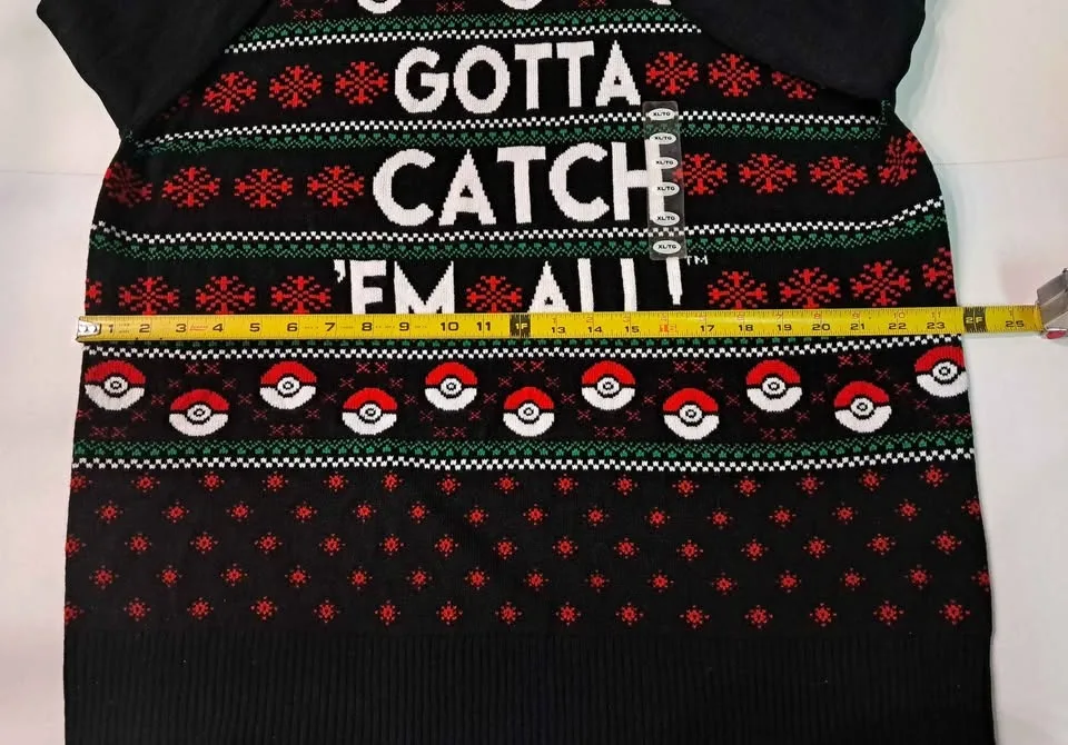 Ugly christmas sweater Pokémon gotta catch 'em all size xl image indicator(3)