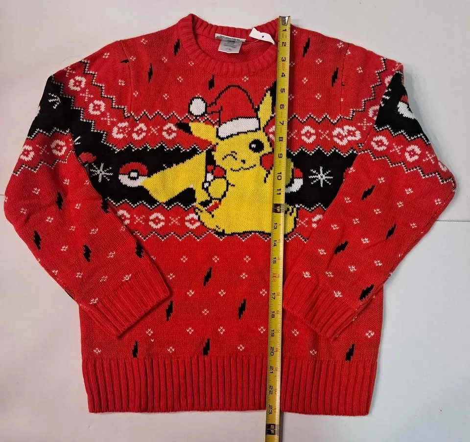 Ugly pokemon christmas sweater Pikachu size medium (10-12) image indicator(3)