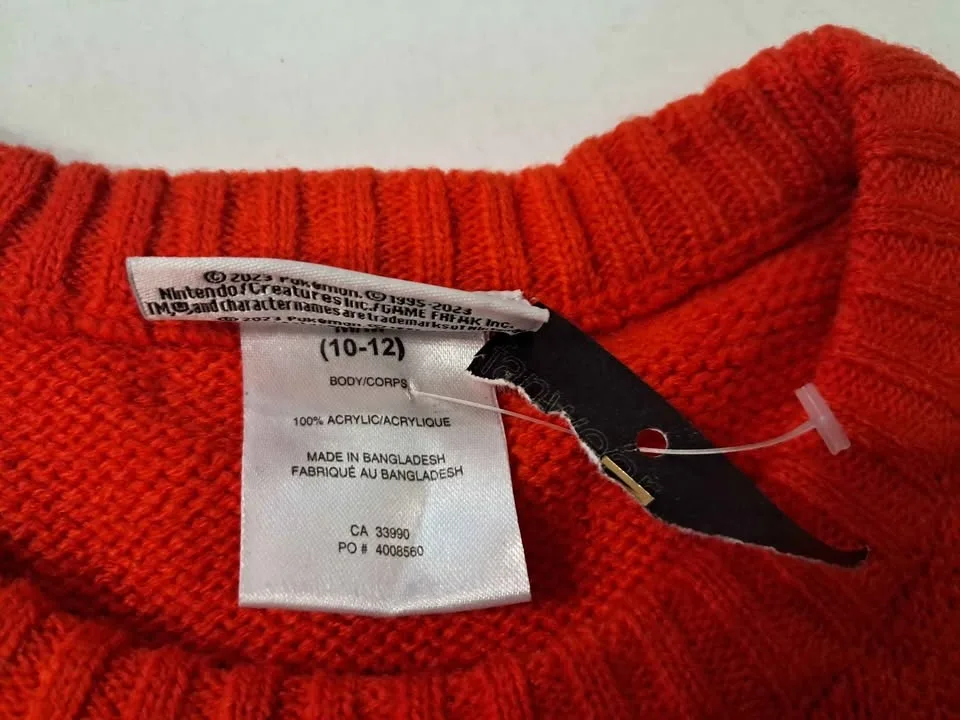 Ugly pokemon christmas sweater Pikachu size medium (10-12) image indicator(6)