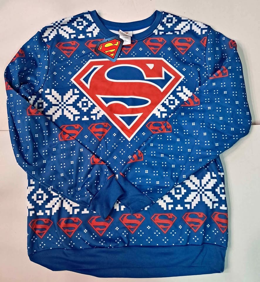 Ugly christmas sweater Superman size Medium