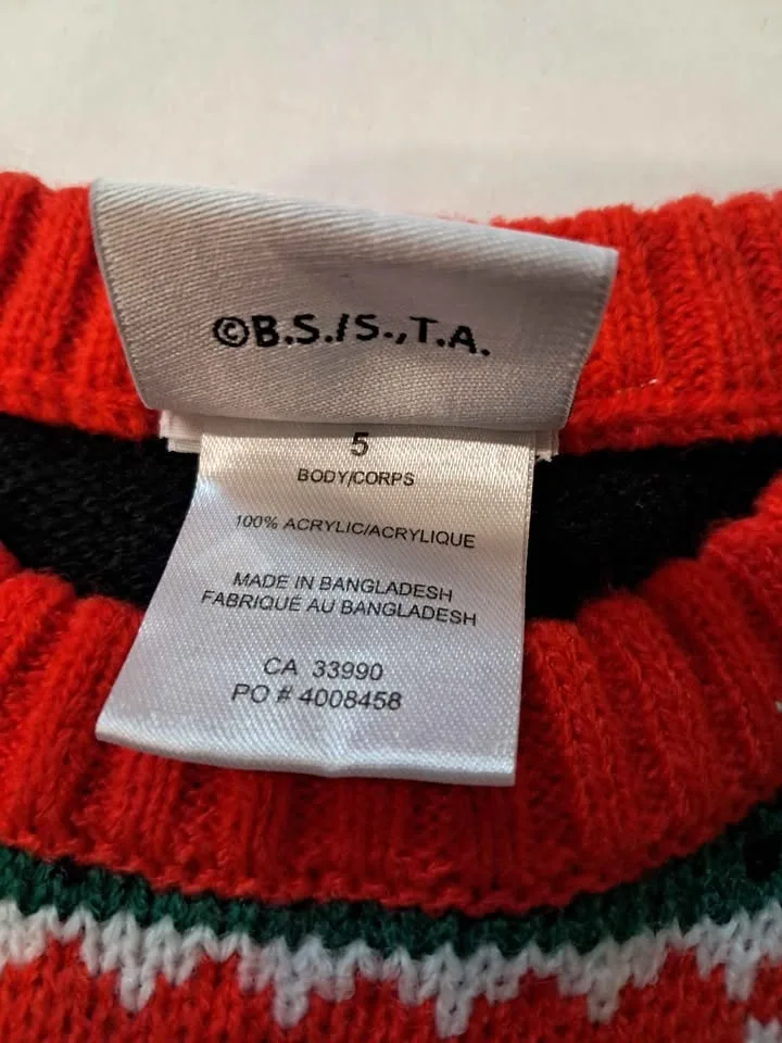 Ugly christmas sweater dragonaball Z kids size 5 image indicator(3)