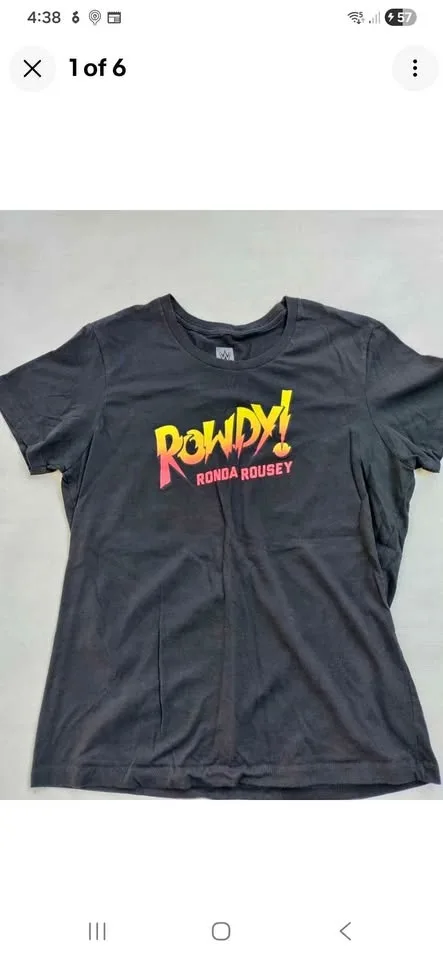 Rowdy Ronda Rousey Black T size XL