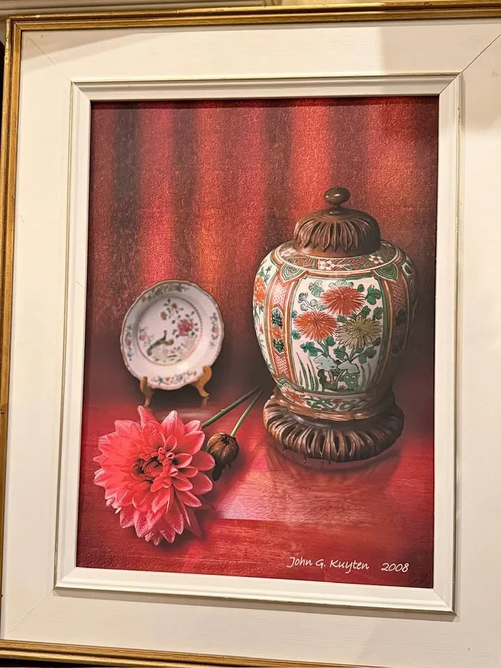 Framed Still Life Print by John G. Kuyten