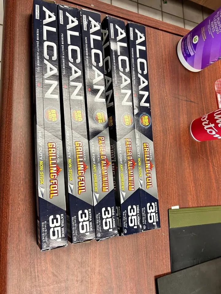 5 Boxes ALCAN BBQ Grilling Foil – Heavy Duty – 35ft