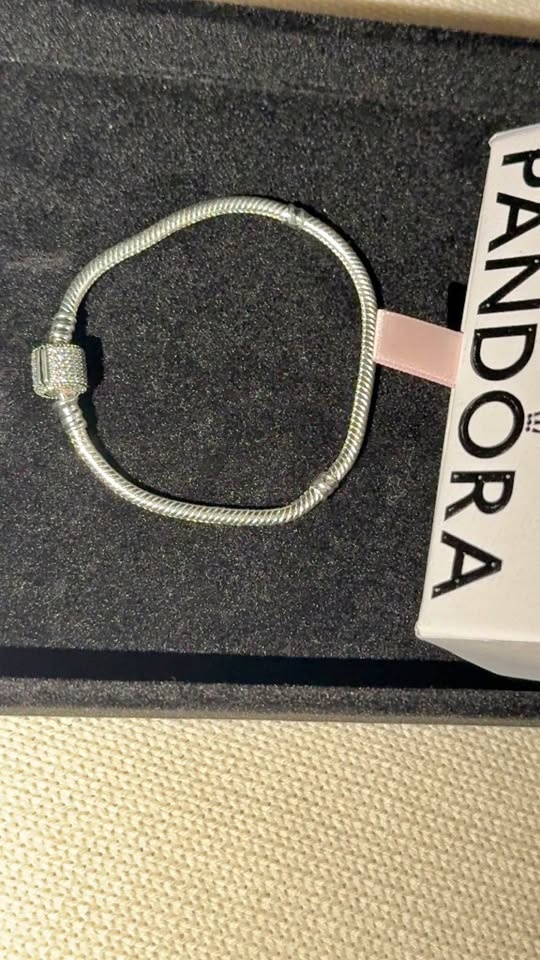 Pandora Bracelet Sparkling Pavé Clasp (S925 Silver) 🥕