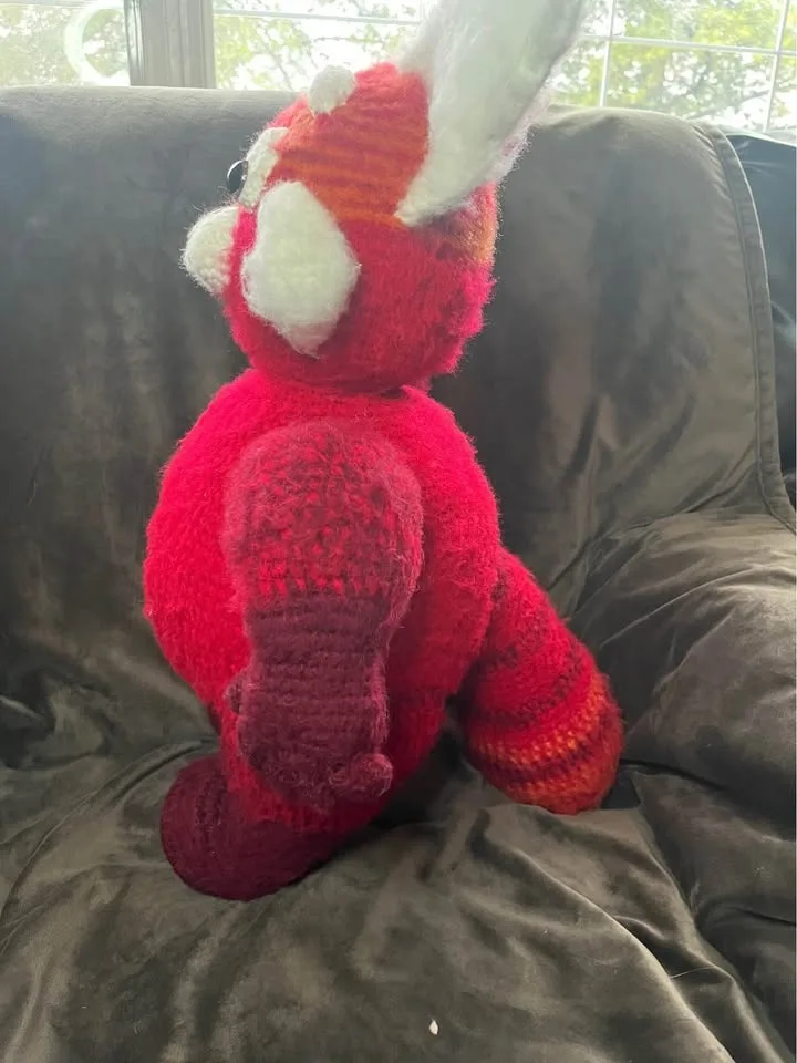 Handmade crochet red panda toy image indicator(2)