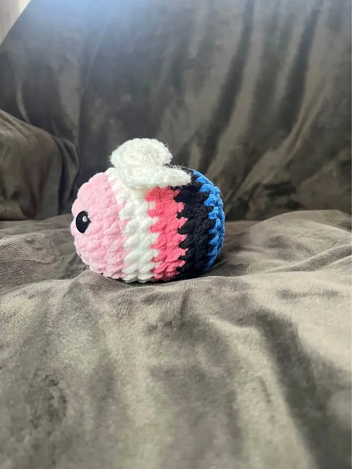 Handmade Crochet pride bees toy