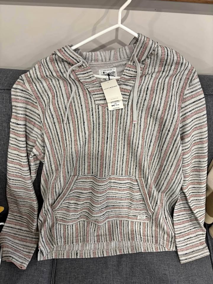 New Lucky Brand Mens Poncho Sweatshirt