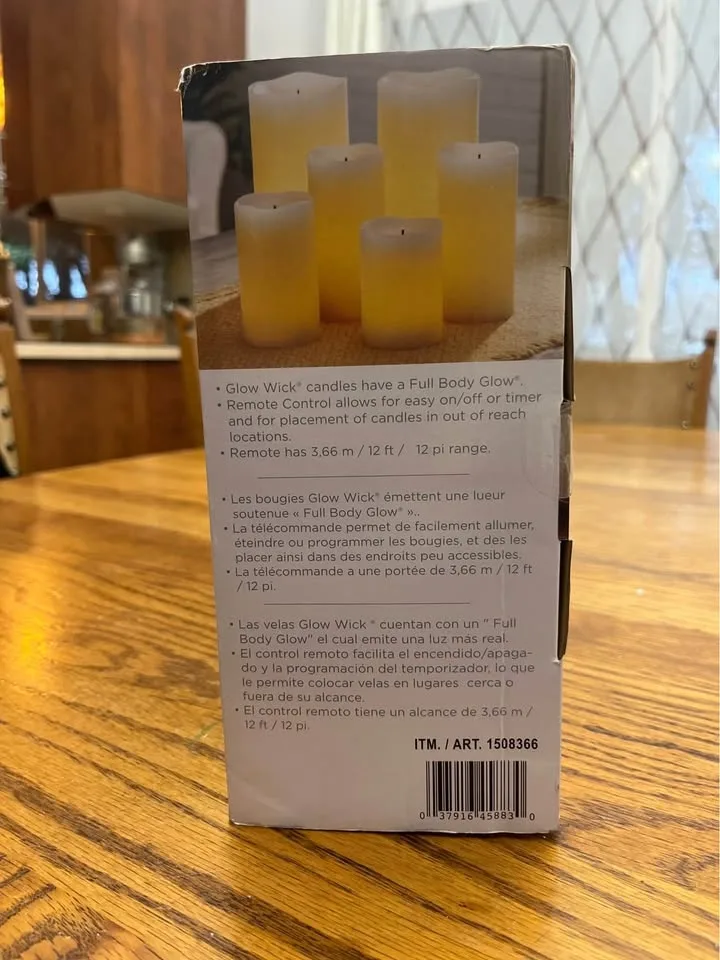 ✨ LED Glow Wick® Candle Set – Brand New in Box ✨ image indicator(6)