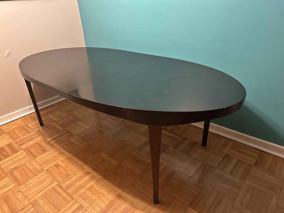 Solid Walnut extendable dining table