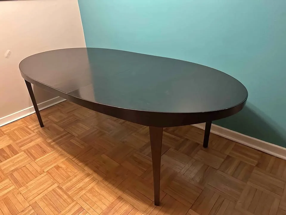 Solid Walnut extendable dining table