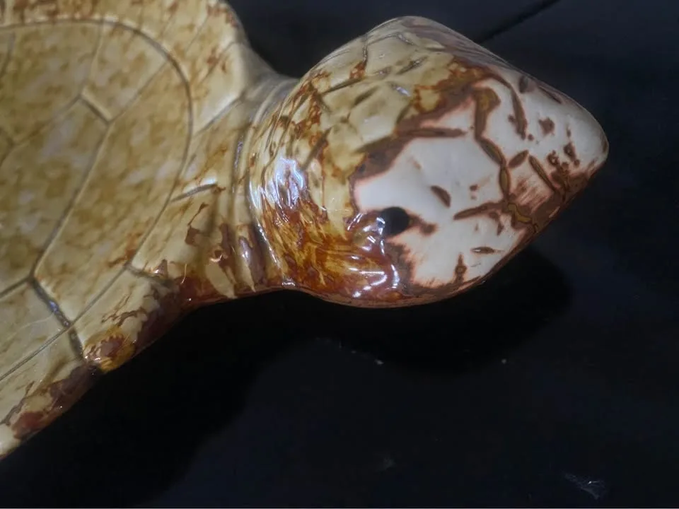 Glazed Ceramic Sea Turtle plate 10.5 inches long image indicator(2)