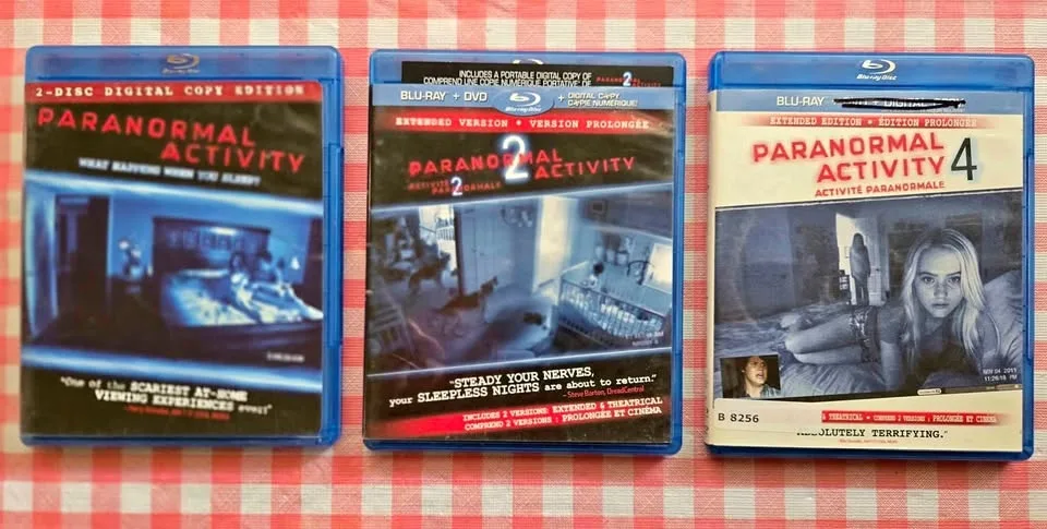 Blu- ray: Paranormal Activity Franchise Movies 1 to 4