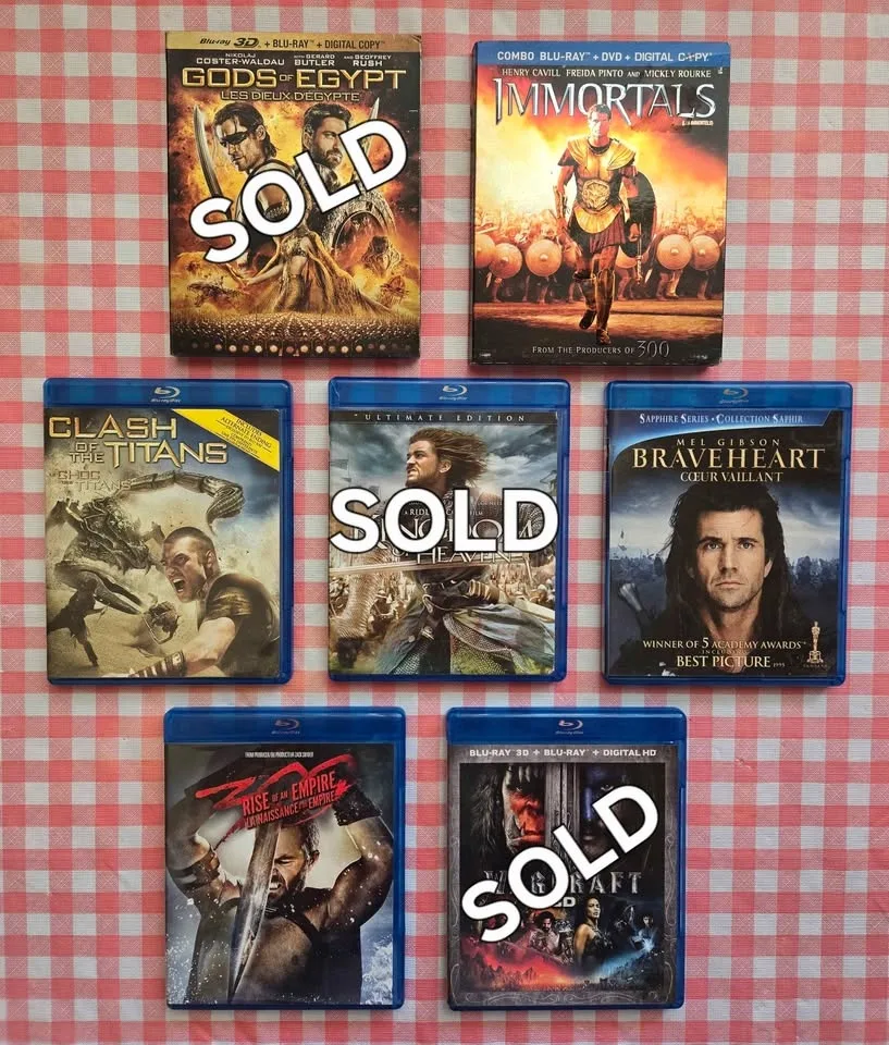 Blu-ray Historic, Medieval Titles: $4 each, 4 for $15