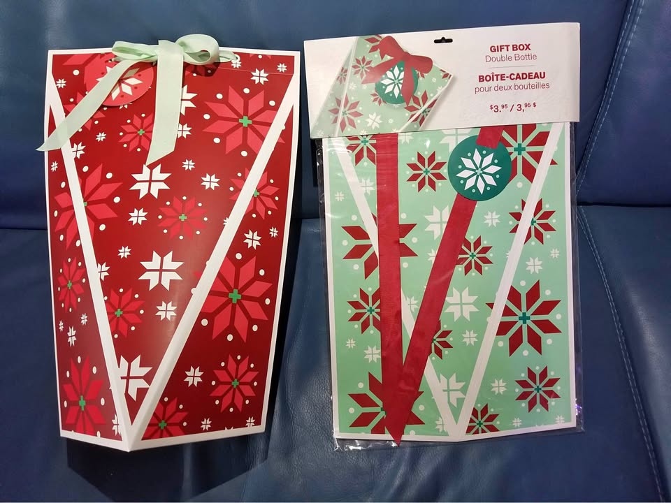 🎄 Brand New LCBO Double Bottle Gift Boxes – Only $1 Each! 🎁
