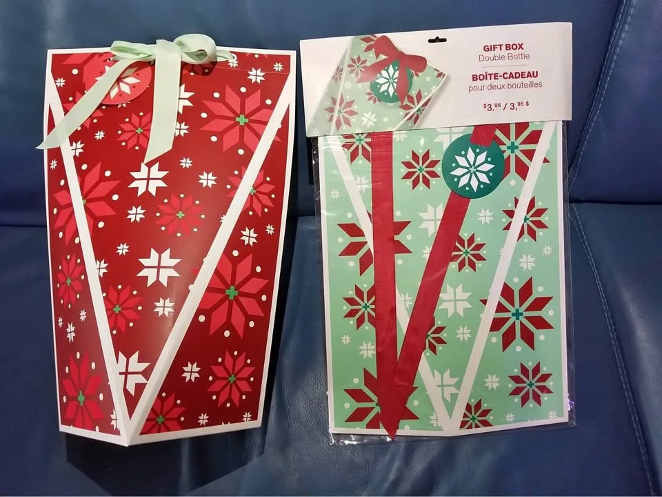 🎄 Brand New LCBO Double Bottle Gift Boxes – Only $1.50 Each! 🎁