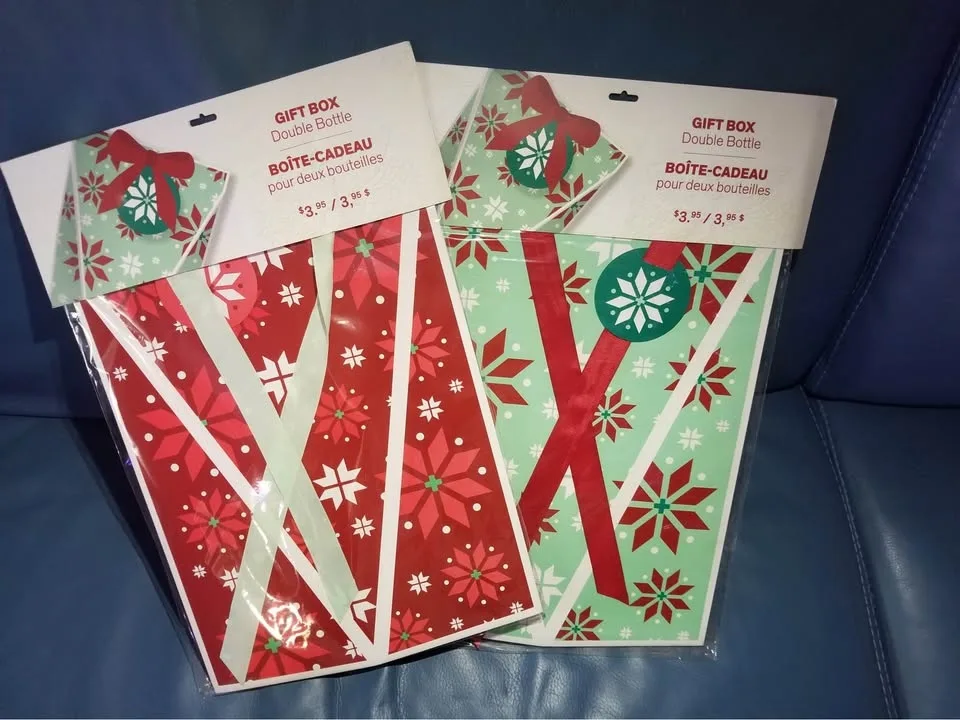 🎄 Brand New LCBO Double Bottle Gift Boxes – Only $1.50 Each! 🎁 image indicator(4)