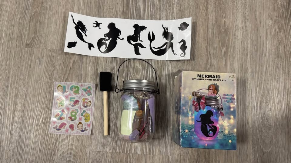 Make Your Own Mermaid Toy Night Light Lantern Jar - photo 3