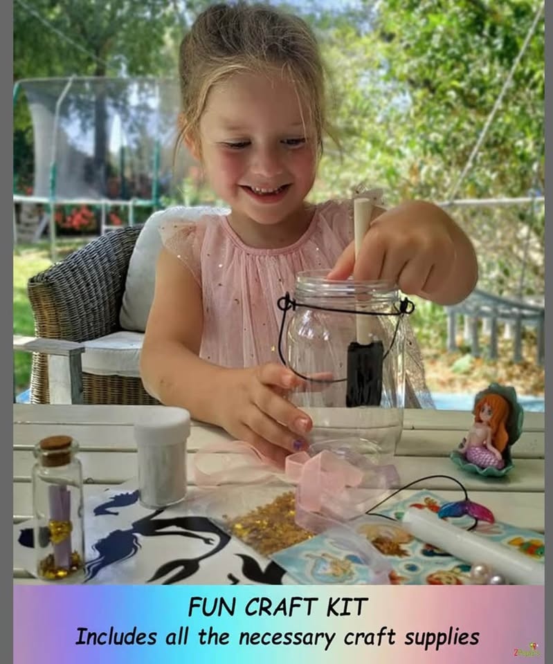 Make Your Own Mermaid Toy Night Light Lantern Jar - photo 5