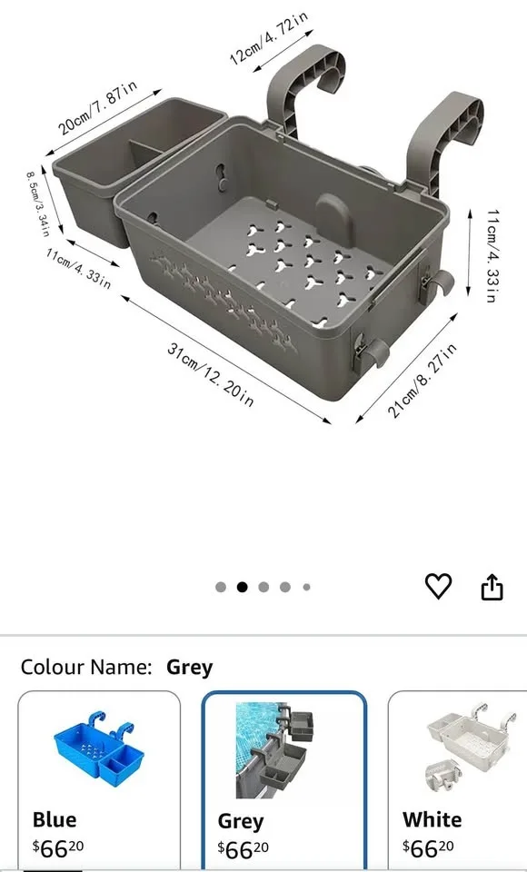 NEW - Sink, Poolside Storage Basket Hanging Pool Accessories image indicator(4)