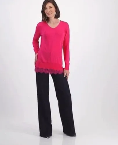 inc international concepts Pink Lace Trim Tunic Sweater image indicator(6)