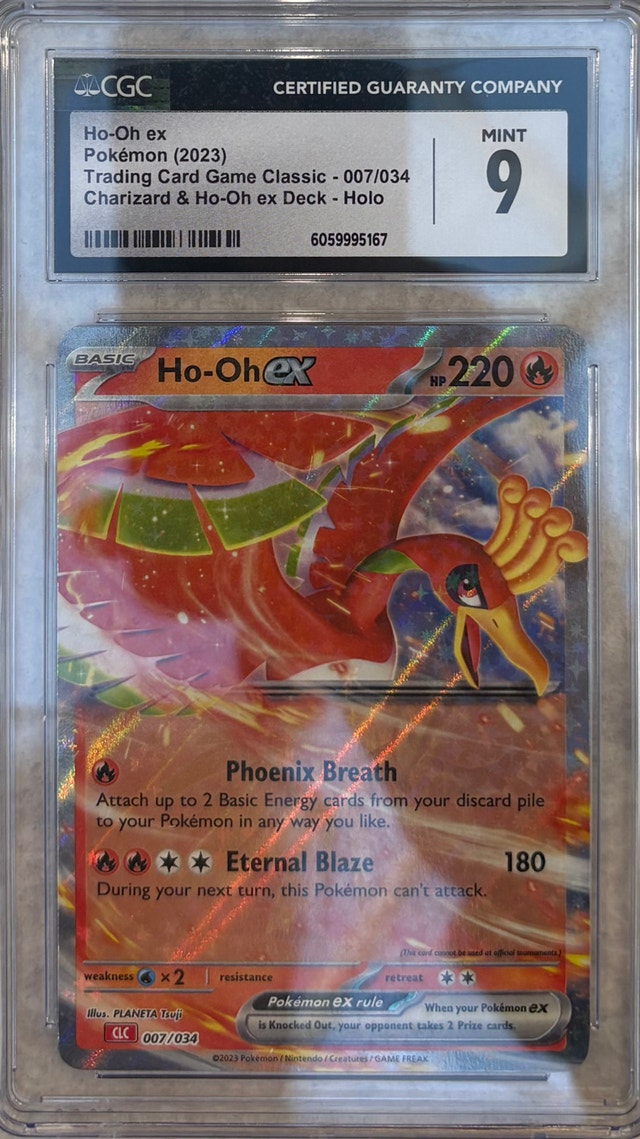 Ho-Oh ex Pokémon (2023). CGC Graded Mint 9 - photo 2
