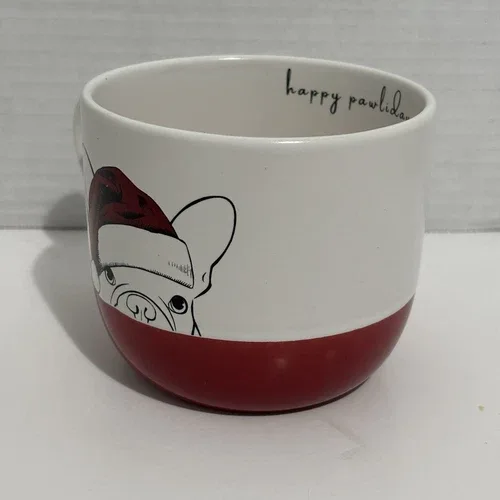 Holly & Joy - Happy Pawlidays Mug with Pug Picture image indicator(3)