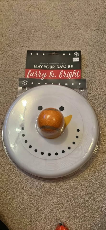 Christmas frisbee & tennis ball play set