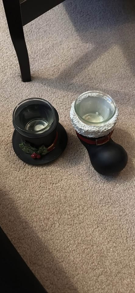 2 christmas tea light holders - photo 2