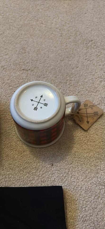 Large ceramic plaid mug - photo 2