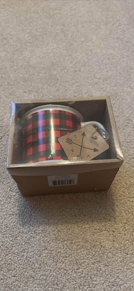 Large ceramic plaid mug - photo 3