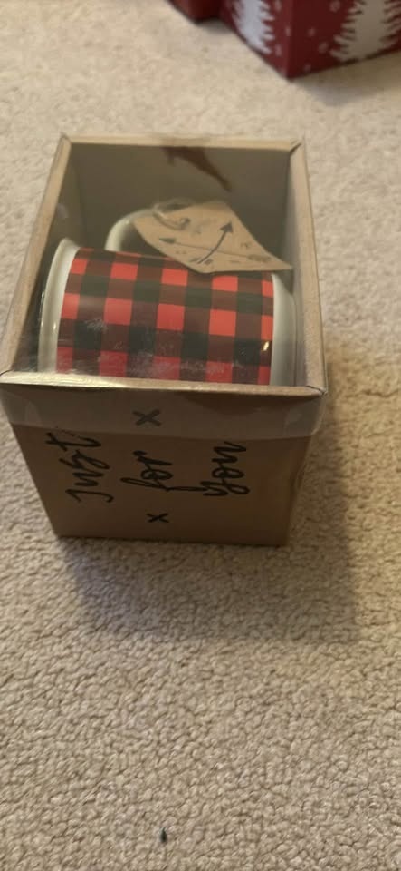 Large ceramic plaid mug - photo 4