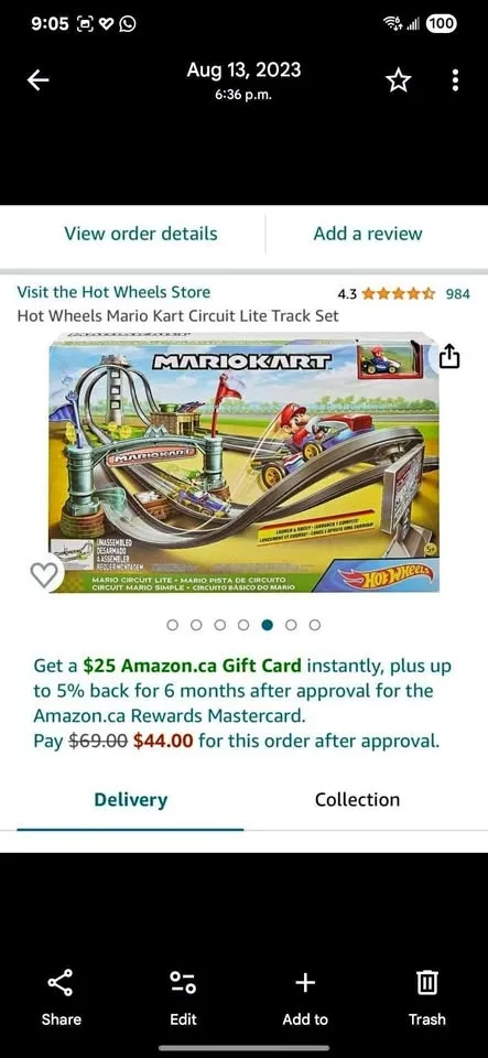 Hotwheels Mariokart Race track