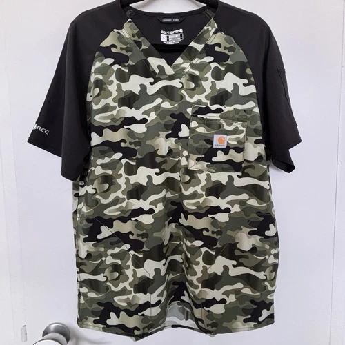 Carhartt Force Camo V-neck Scrub Shirt - Small - photo 2