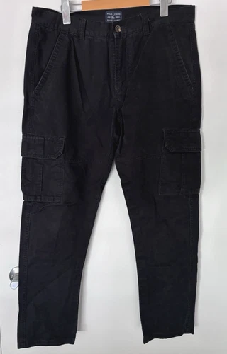 Vintage Polo Ralph Lauren Chino Cargo Pants Black Mens 36 - photo 3