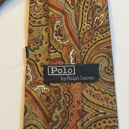 Vintage Polo Ralph Lauren Tie Silk Hand Made In USA Classic Pais - photo 3