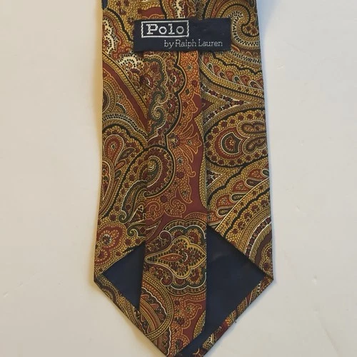 Vintage Polo Ralph Lauren Tie Silk Hand Made In USA Classic Pais - photo 5